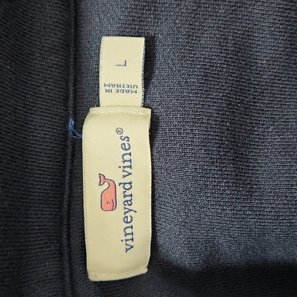 Vineyard Vines Navy Blue Pull Over 1/4 Zip Shep Sweatshirt - Picture 7 of 9